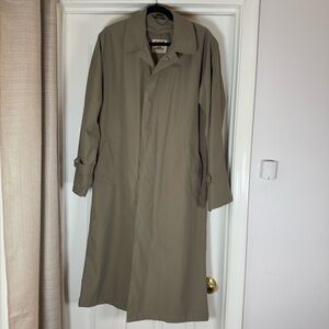Vintage TravelSmith Tan Olive Trench Coat Jacket